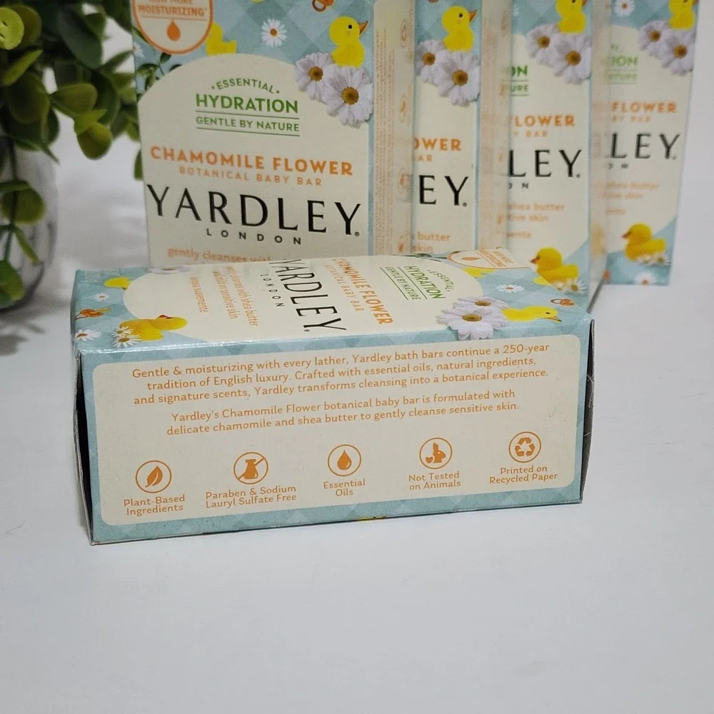 Yardley London Chamomile Flower Nourishing Baby Bath Bar Soap 4 oz ~ Lot of 5